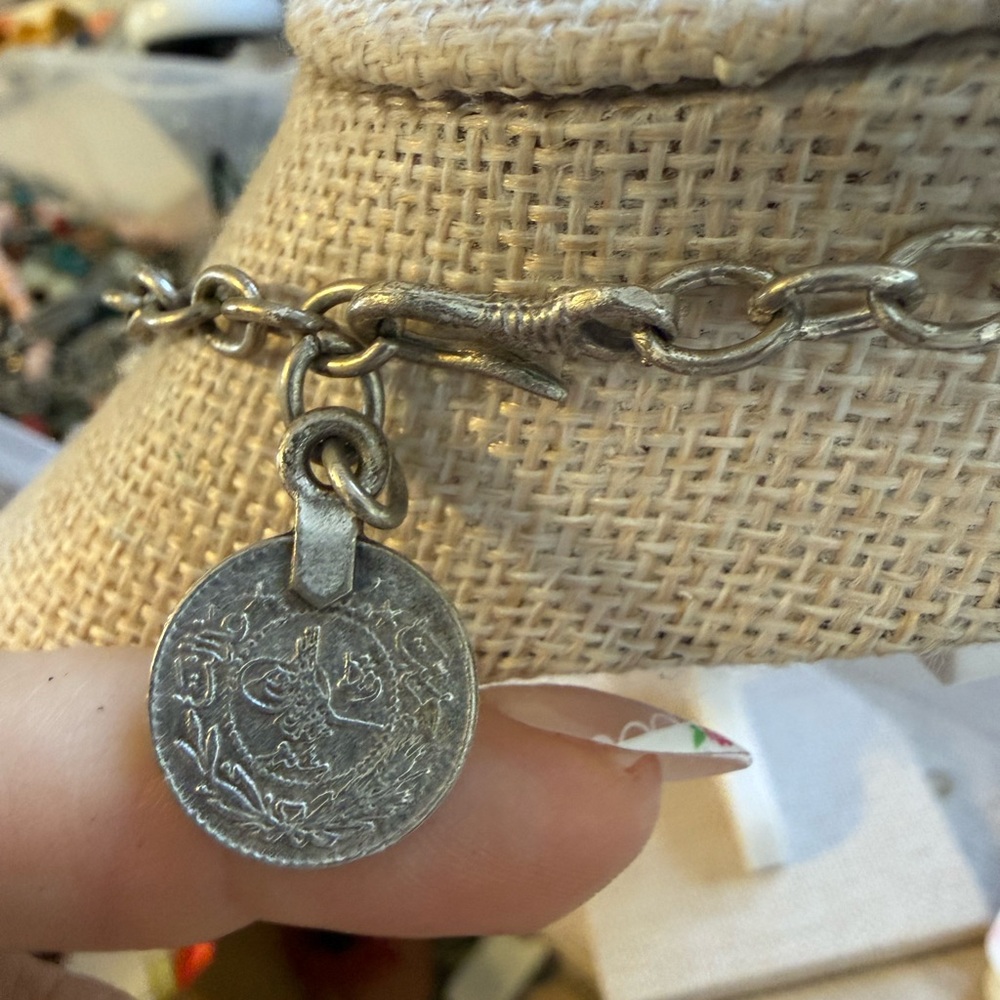 Antique‎ Ottoman Empire Coin Silver Statement Necklace - Picture 7 of 9